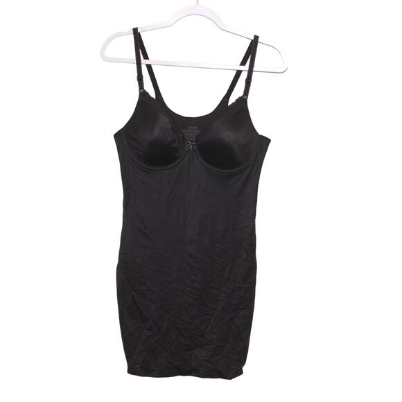 Maidenform Black Shapewear Slip Size 38B Built in Bra Underwire Support - Picture 1 of 8